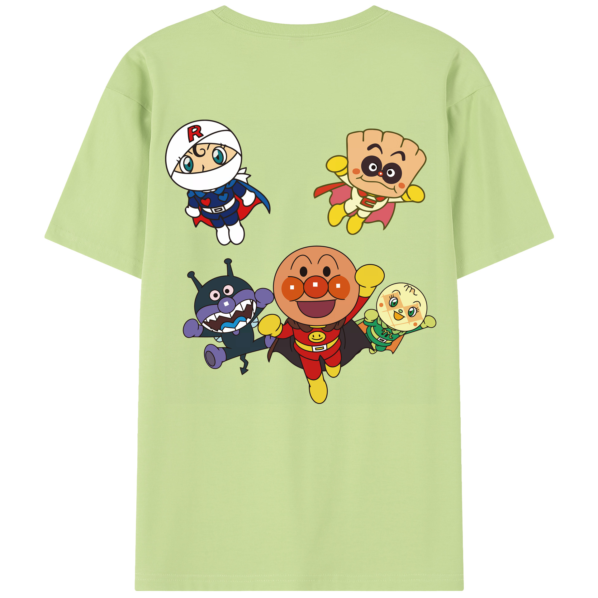 （画像用） アンパンマン Anpanman 綿100％半袖Tシャツ（背面プリント）